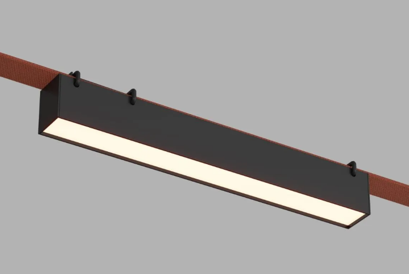 Denkirs DK5575-BK Трековый светильник Belty Linear со светодиодом L323mm H45mm 48V 12W 120° 3000K IP20 черный алюминий