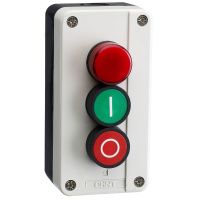 CHINT Кнопочный пост NP2-B363, 3 кнопками 1НО+1НЗ (R)