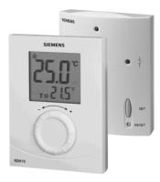 RDH10RF/SET: Радиочастотный комнатный термостат с 24-часовым таймером (передатчик и приемник) (BPZ:RDH10RF/SET), Siemens