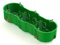 CHINT Коробка установочная 3-местная,212х70х45мм для скрытого монтажа в полых стенах (с саморезами, с мета