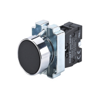 CHINT Кнопка управления NP2-BA21 без подсветки черная, 1НО, IP40 (R)