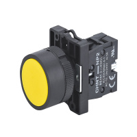 CHINT Кнопка управления NP2-EA55 без подсветки желтая 1НО+1НЗ IP40 (R)