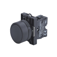 CHINT Кнопка управления NP2-EA22 без подсветки черная 1НЗ, IP40 (R)