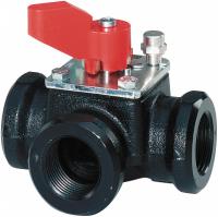 VBI31.20: Клапан поворотный 3-х ходовой, PN10, Kvs 6, DN20, 1…120 C, резьбовой (BPZ:VBI31.20), Siemens