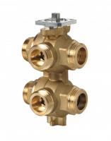 VWG41.20-0.25-0.4: 6-ходовой регулирующий шаровой Клапан, наружная резьба, PN16, DN20, kvs левый 0.25, kvs правый 0.4 (S55230-V142), Siemens