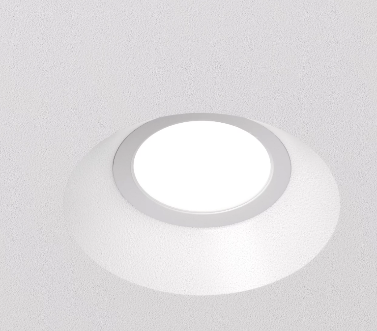 Denkirs DK2081-WH Встраиваемый точечный светильник для натяжных ПВХ потолков INVIZ, IP 20, до 15 Вт, GU10, LED, белый, ABS-пластик