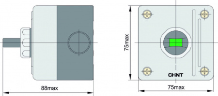 CHINT Кнопочный пост NPH1-1007,1НО (R)