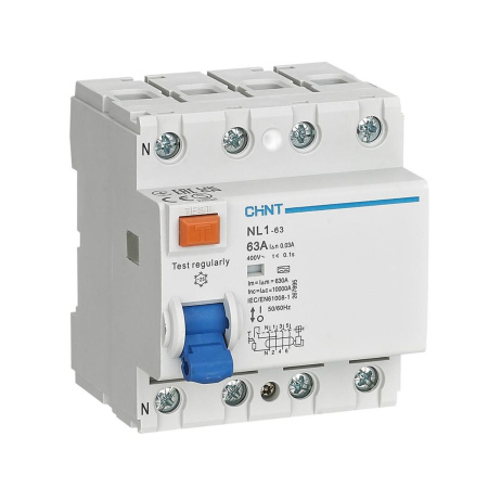 CHINT УЗО NL1-63 6kA 4P 63A 300mA тип AC (R)