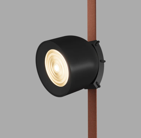 Denkirs DK5541-BK Поворотный трековый светильник Belty Spot со светодиодом d100mm H107mm 48V 12W 38° 3000K IP20 черный алюминий