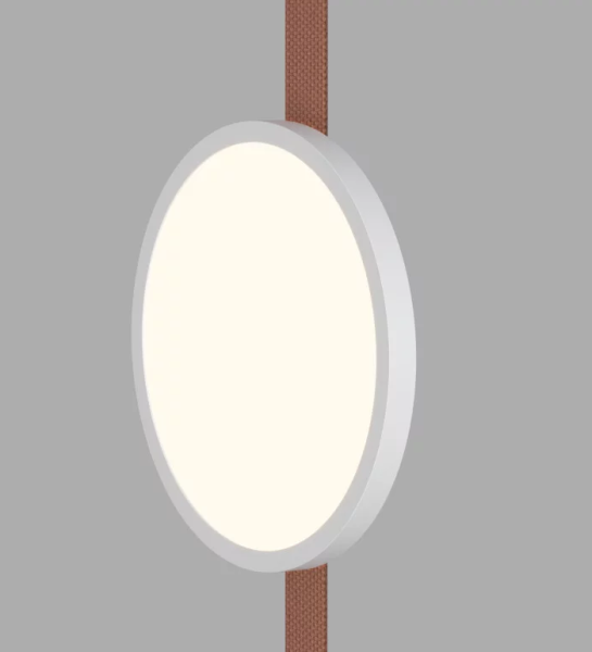 Denkirs DK5567-WH+BK Трековый светильник Belty Flow со светодиодом d168mm H30mm 48V 10W 120° 3000K IP20 белый с черным алюминий