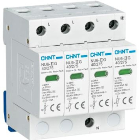CHINT Ограничитель имп. перенапр. NU6-IIG 3Р In=15kA Uc=385B Im=40kA (R)