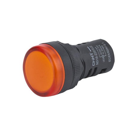CHINT Индикатор ND16-22DS/4C оранжевый, компактный, встр. конденсатор, IP65 АС110В (R)