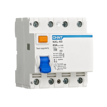 CHINT УЗО NXL-63 6kA 3P+N 40A 30mA A (R)