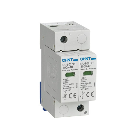 CHINT Ограничитель имп. перенапр. NU6-IIG 2Р In=15kA Uc=440B Im=40kA (R)