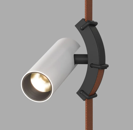 Denkirs DK5547-BW+BK Поворотный трековый светильник Belty Spot со светодиодом d35mm L127mm 48V 7W 30° 3000K IP20 белый с черным алюминий