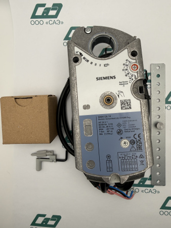 GMA126.1E : Привод воздушной заслонки поворотного типа, AC/DC 24 В, 2-точечный, 7 Нм, с пружинным возвратом 90/15 с, 2 переключателя (BPZ:GMA126.1E), Siemens