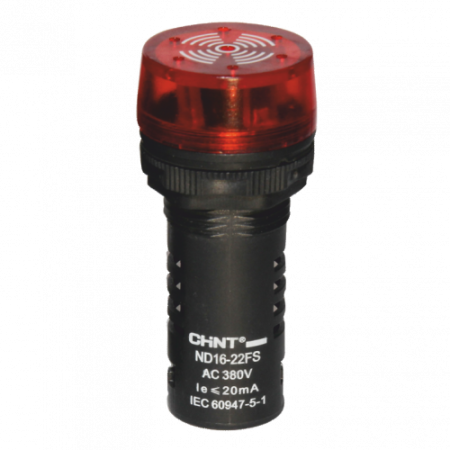 CHINT Сигнализатор звуковой ND16-22FS Φ22 мм красный LED АС/DC24В (R)