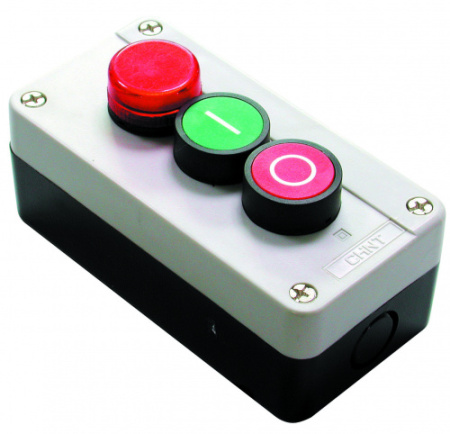 CHINT Кнопочный пост NP2-B363, сигн.лампа+1НО+1НЗ