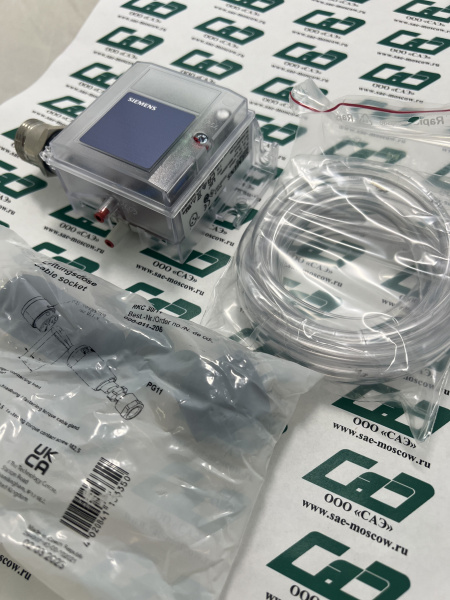 QBM4100-1U: Датчик перепад давления по воздуху (-50…50 Па), 4...20 мА, IP54, калибровочный и метрологический сертификаты (S55720-S251), Siemens