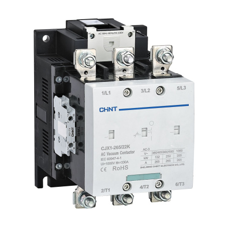 CHINT Контактор вакуумный CJX1-265/22K 265А(АС3) 2НО+2НЗ AC/DC 220В 50/60Гц