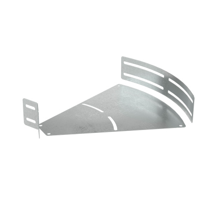 DKC Горизонтальный изменяемый угол СРО 0-45град. 100x200, 2,0мм, цинк-ламель, в комплекте с крепежными элементами необходимыми длямонтажа