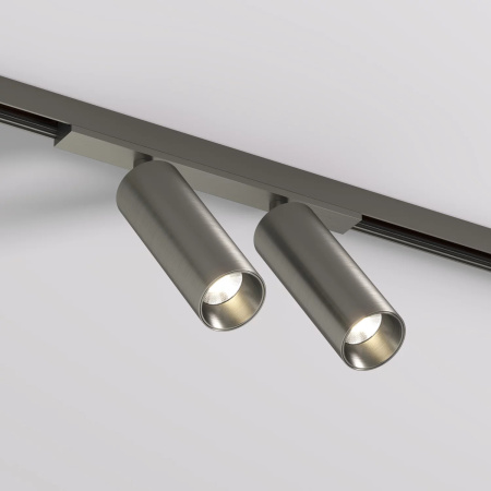Denkirs DK5742-DN Светильник для трека SHINE SPOT со светодиодом, D35*H100, 48V DC, 8W*2 , RA≥90, 3000K, IP20, темный никель, алюминий