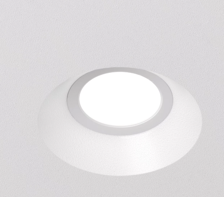 Denkirs DK2081-WH Встраиваемый точечный светильник для натяжных ПВХ потолков INVIZ, IP 20, до 15 Вт, GU10, LED, белый, ABS-пластик