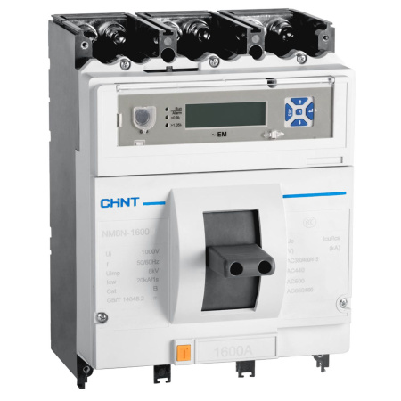 CHINT Авт. выкл. NM8N-1600S EM 4P 1250А 50кА с электр. расцепителем, LCD (R)